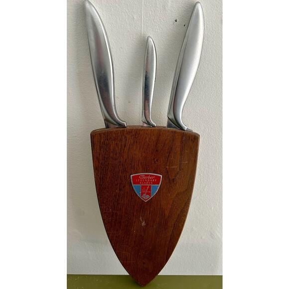 Vintage Gerber Legendary blade knife set of 3 in box - Picture 3 of 16